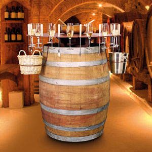 set à fondu sur tonneau